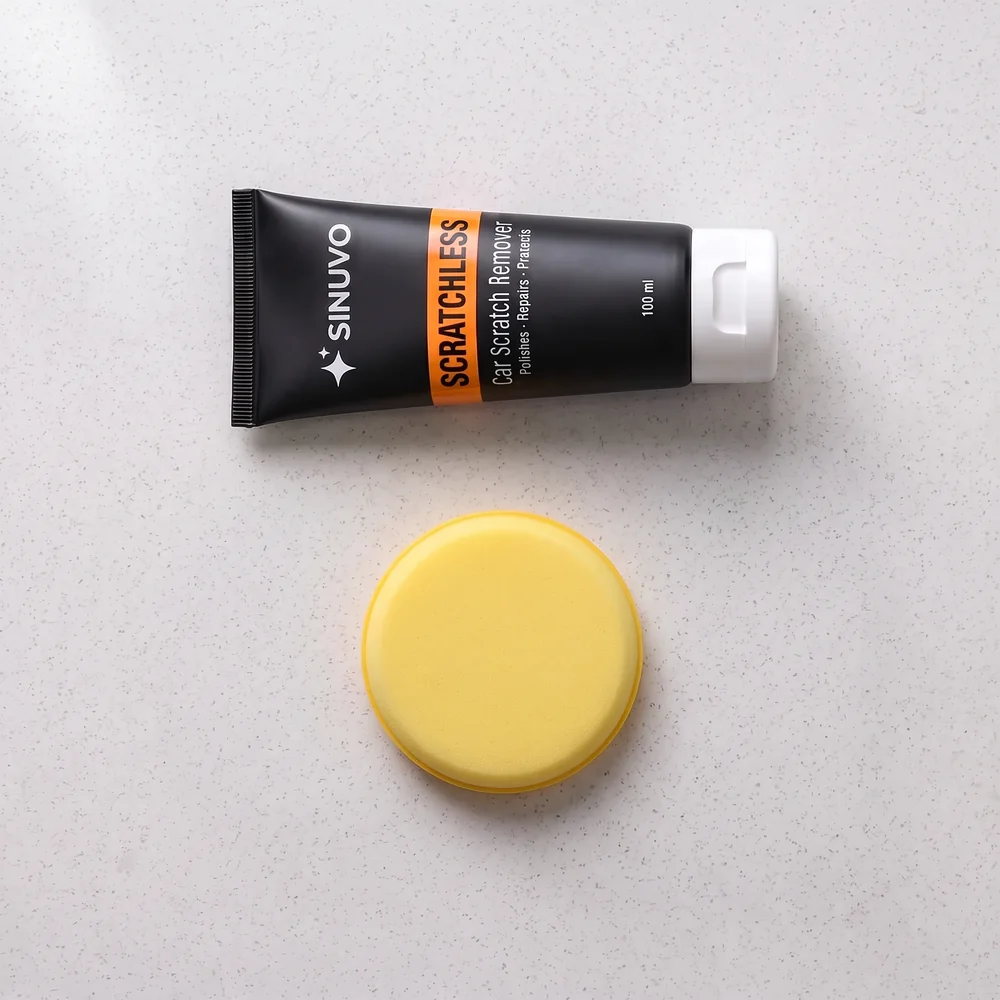 What's in the box: Sinuvo Scratchless tube and foam applicator pad